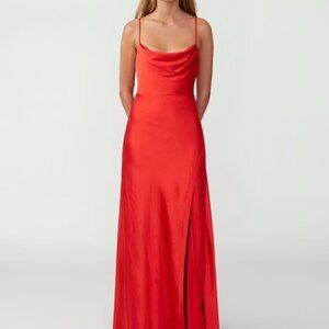 Red Strappy Draped Gown | NWT | Size 6 | Fame and Partners